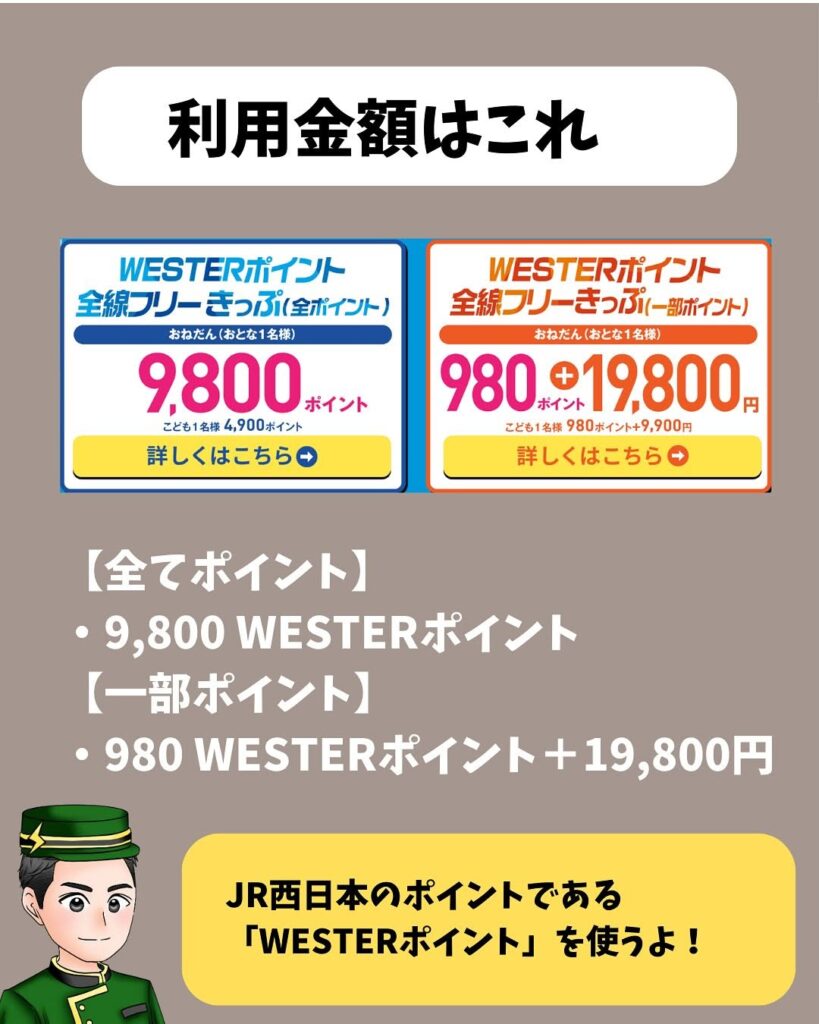 WESTERポイント全線フリーきっぷ